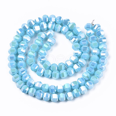 Electroplate Glass Beads Strands EGLA-S194-01A-A-1
