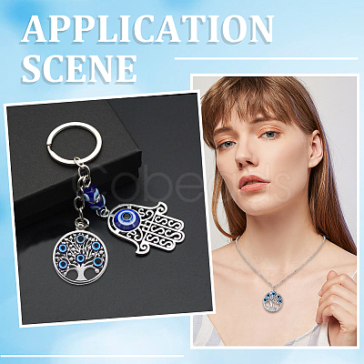 16Pcs 4 Styles Tibetan Style Alloy Pendants FIND-SC0009-14-1