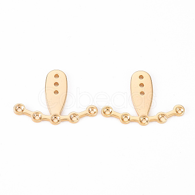 Brass Stud Earring Findings KK-Q766-016-NF-1