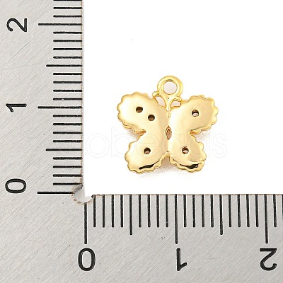 Brass Micro Pave Clear Cubic Zirconia Pendants KK-U015-11G-1