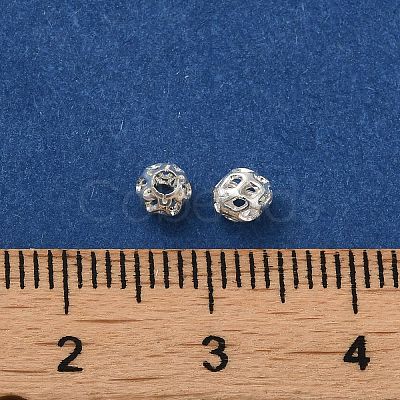 Brass Hollow Spacer Beads KK-P249-03A-S-1