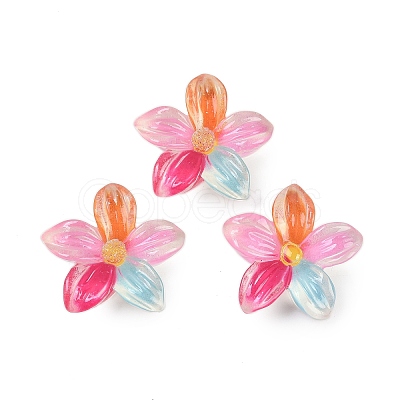 Flower Series Resin Cabochons CRES-Q008-01C-1