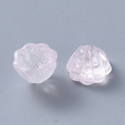 Transparent Baking Paint Glass Beads X-DGLA-T002-08C-1