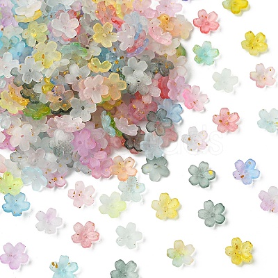 93G Frosted Acrylic Bead Caps FACR-YW0001-10I-1