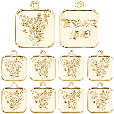 10Pcs Brass Pendants KK-BBC0023-76-1