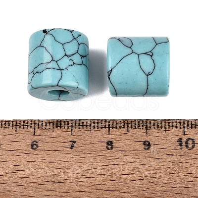 Synthetic Turquoise European Beads G-P520-05O-1