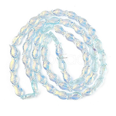 1 Strand Transparency Electroplate Glass Beads Strands GLAA-YW0004-90C-1