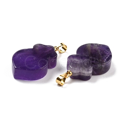 Natural Amethyst Pendants G-A203-02C-1