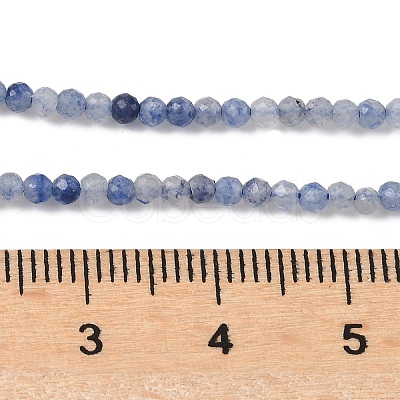 Natural Blue Aventurine Beads Strands X-G-M449-B01-2mm-1