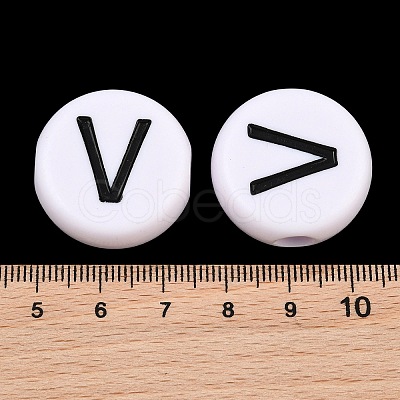 Opaque White Acrylic European Beads AC-CBA3BDD-01V-1