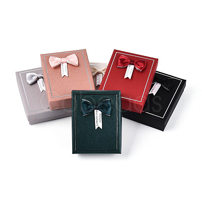 12Pcs 6 Colors Cardboard Jewelry Set Boxes CBOX-N015-02C-1