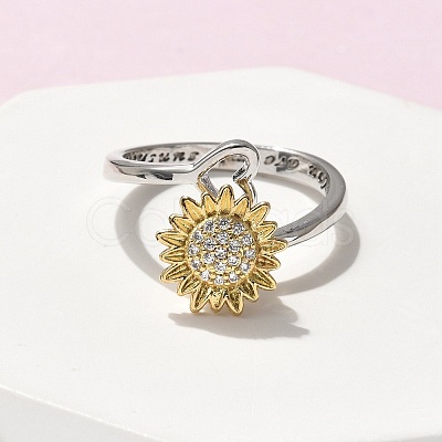 Rotatable Open Finger Rings for Women RJEW-H245-02PG-1