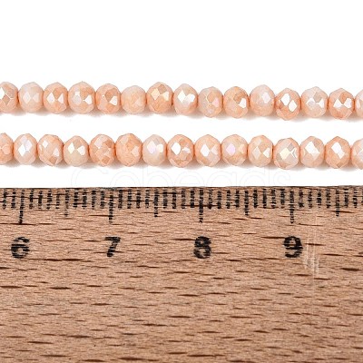 Anti-Tarnish Electroplate Rondelle Glass Beads Strands EGLA-T021-3mm-17-16-1