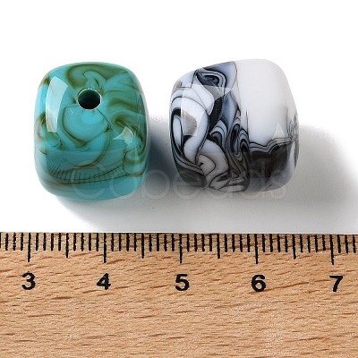 Two-tone Opaque Acrylic Beads AC-CBAA26B-17-1