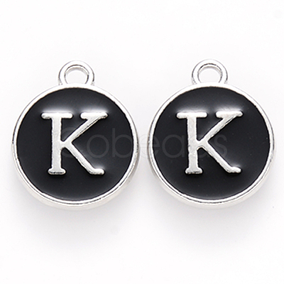 Initial Letter A~Z Alphabet Enamel Charms ENAM-YW0002-01-05P-1