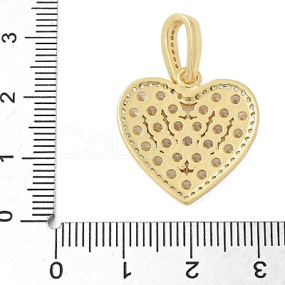 Brass Micro Pave Cubic Zirconia Pendants X-KK-P293-06G-1