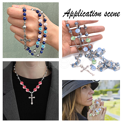 DIY Rosary Beaded Style Necklaces Bracelet Making Finding Kit DIY-AR0003-72-1