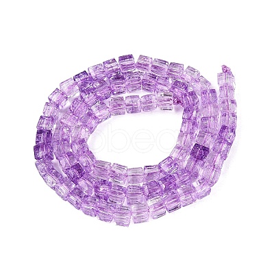 Crackle Transparent Glass Beads Strands GLAA-N062-4mm-09-1