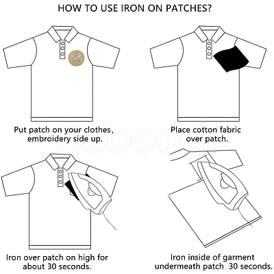 30Pcs Computerized Embroidery Cloth Iron on/Sew on Patches PATC-CY0001-10-1