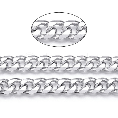 Aluminum Faceted Curb Chains CHA-N003-40P-1