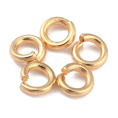 Rack Plating Brass Open Jump Rings X-KK-O139-18D-G-1