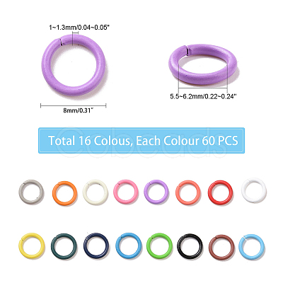 480Pcs 16 Colors Iron Quick Link Connectors IFIN-PH0024-68-1