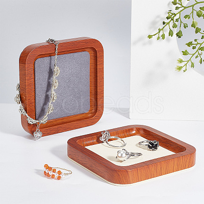 Square Wood Jewelry Plate AJEW-WH0401-71B-1