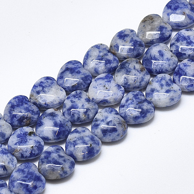Natural Blue Spot Jasper Beads Strands G-S357-E01-06-1