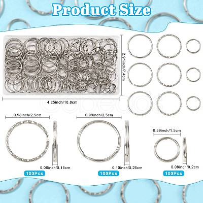 100Pcs Iron Split Key Rings IFIN-FS0001-65A-1