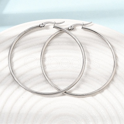 201 Stainless Steel Hoop Earrings SA-CBA4A0D-16P-F-1