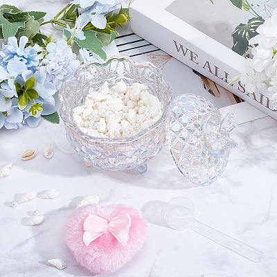 2Pcs Glass Candy Jar with Lid AJEW-DR0002-50-1