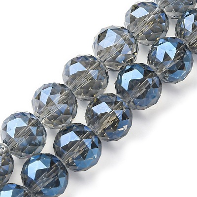 Transparent Electroplate Glass Beads Strands EGLA-N002-34F-F04-1