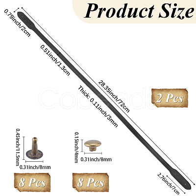 2Pcs Imitation Leather Bag Strap PURS-CL0001-08B-1