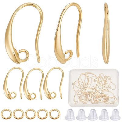 30Pcs Brass Earring Hooks DIY-CN0002-55-1