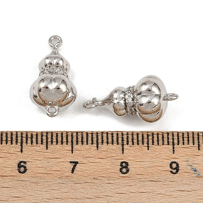 Brass Micro Pave Cubic Zirconia Screw Clasps KK-C136-03P-1