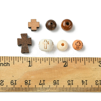Natural Wenge Wood Beads DIY-FS0006-70-1