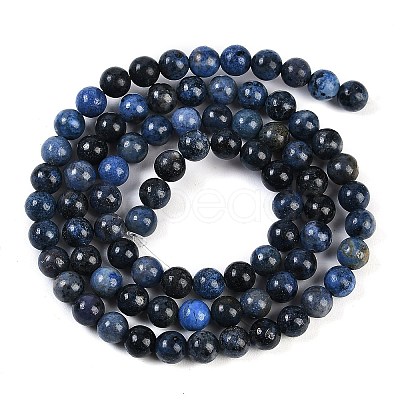 Natural Dumortierite Beads Strands G-G167-A06-4MM-1