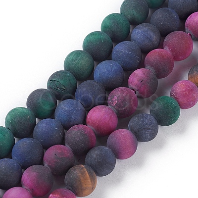 Natural Tiger Eye Beads Strands G-F616-01-12mm-1
