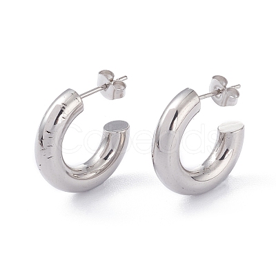 Tarnish Resistant 201 Stainless Steel Stud Earrings EJEW-F272-02A-P-1