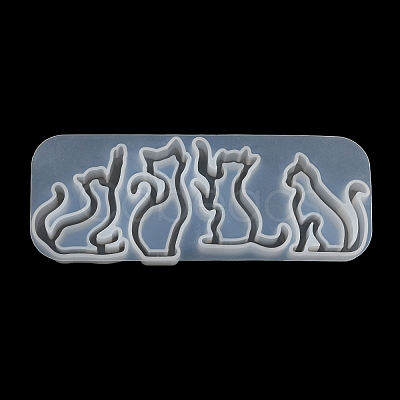Cat Shape Quicksand DIY Silhouette Silicone Mold X1-DIY-K067-02A-1