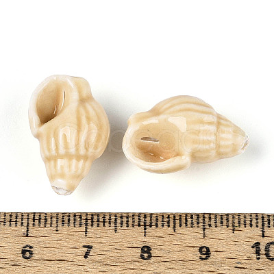 Handmade Printed Porcelain Beads PORC-T133-01F-01-1