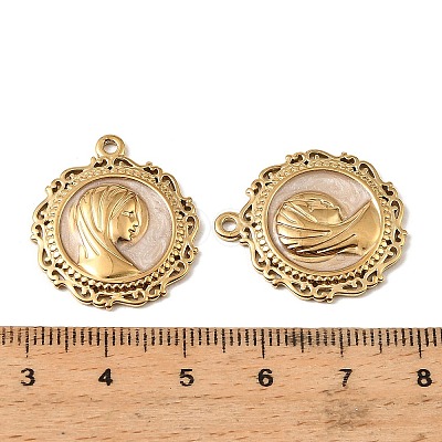 304 Stainless Steel Enamel Pendants STAS-I371-22G-02-1
