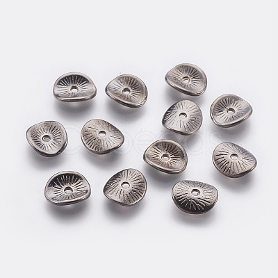 Tibetan Style Wavy Spacer Beads TIBEP-A11067-B-LF-1