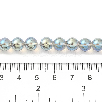 Transparent Electroplate Glass Beads Strands GLAA-T032-T8mm-C04-1