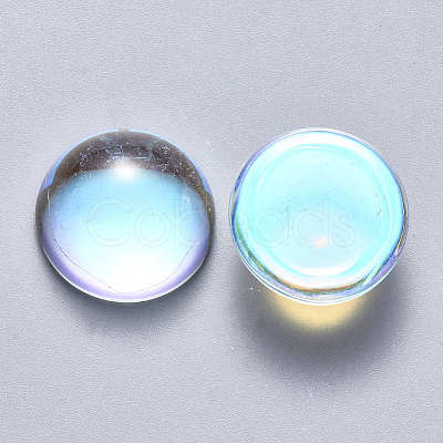 Transparent Glass Cabochons X-GLAA-S190-013A-D01-1