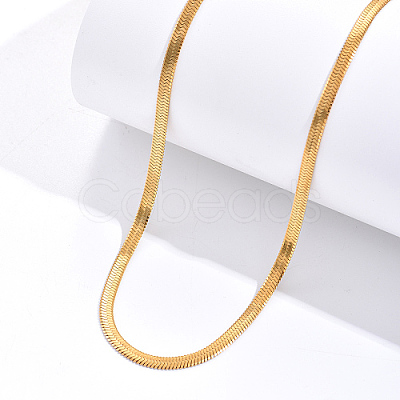 201 Stainless Steel Herringbone Chain Necklace for Women NW8434-1-1