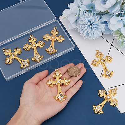 6Pcs Alloy Big Gothic Pendants ALRI-UN0001-05-1