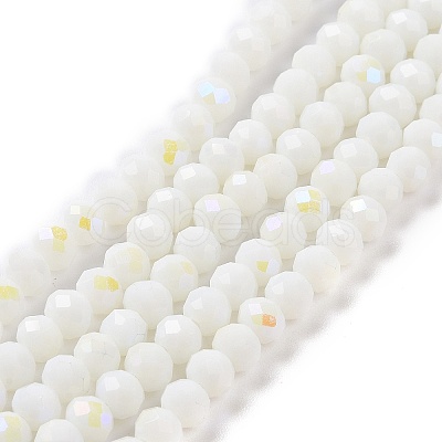 Electroplate Opaque Solid Color Glass Beads Strands LS-EGLA-A034-P1mm-L17-1