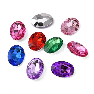 Imitation Taiwan Acrylic Rhinestone Cabochons GACR-A007-18x25mm-M-1