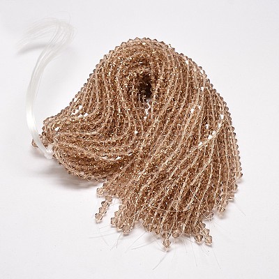 Transparent Glass Beads Strands EGLA-A039-T4mm-D12-1